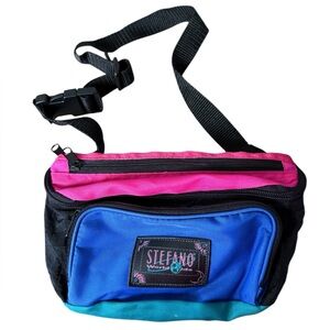 VTG Stefano Worldwide Colorblock Belt Bag Fanny Pack